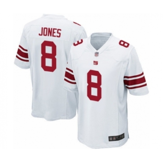 Men's New York Giants #8 Daniel Jones Game White Football Jersey - Ujersey