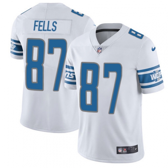 Youth Nike Detroit Lions #87 Darren Fells Limited White Vapor Untouchable NFL Jersey - Ujersey