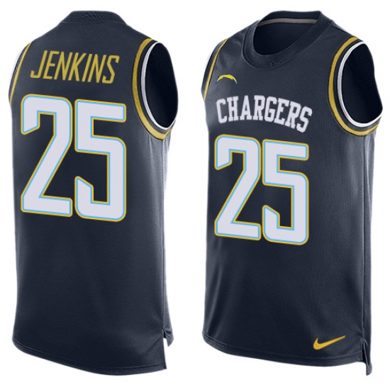 Men's Nike Los Angeles Chargers #25 Rayshawn Jenkins Limited Navy Blue Player Name & Number Tank Top NFL Jersey - Ujersey