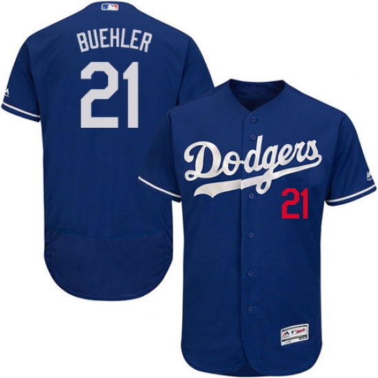 Men's Majestic Los Angeles Dodgers #21 Walker Buehler Royal Blue Flexbase Authentic Collection MLB Jersey - Ujersey
