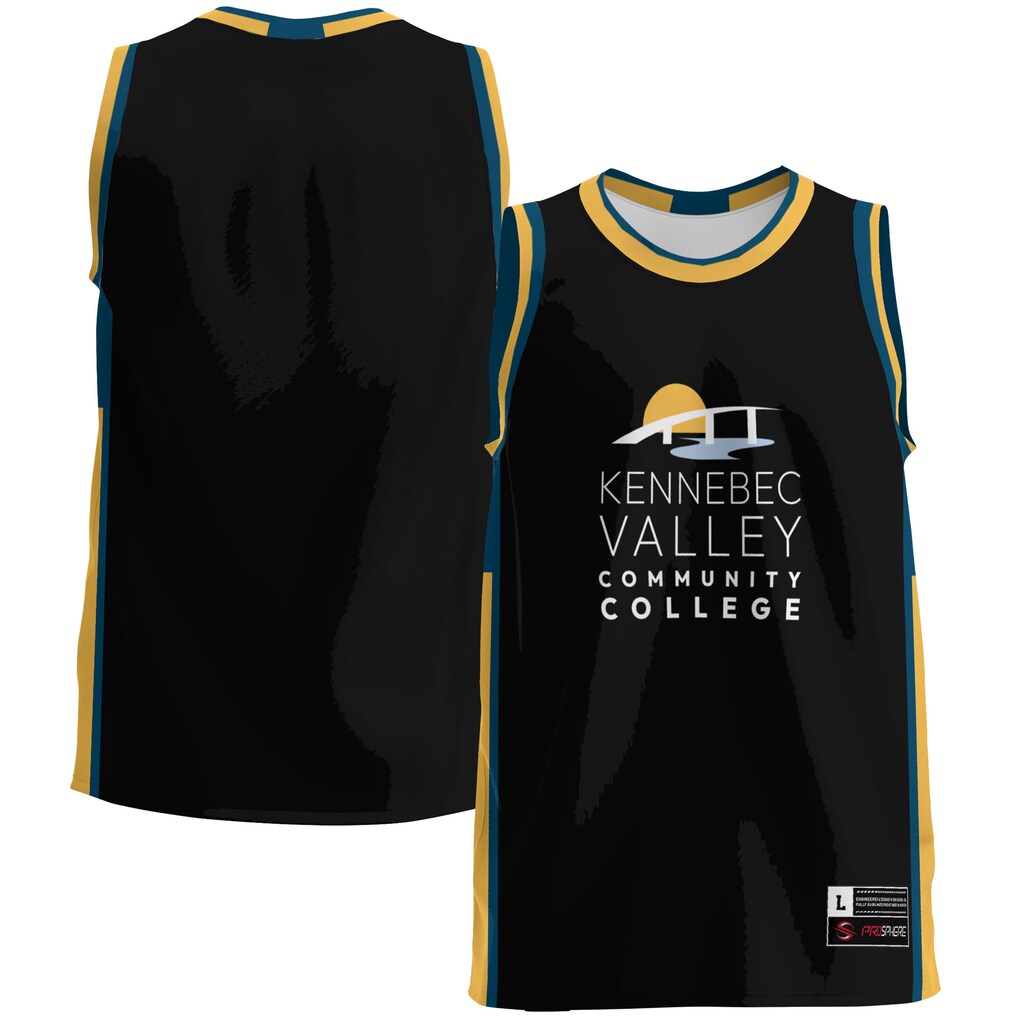 Youth GameDay Greats Black Kennebec Valley Community College Lightweight Basketball Jersey - Ujersey
