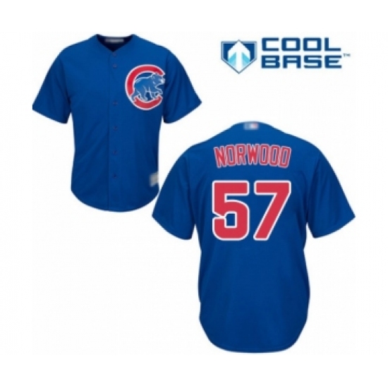 Youth Chicago Cubs #57 James Norwood Authentic Royal Blue Alternate Cool Base Baseball Player Jersey - Ujersey
