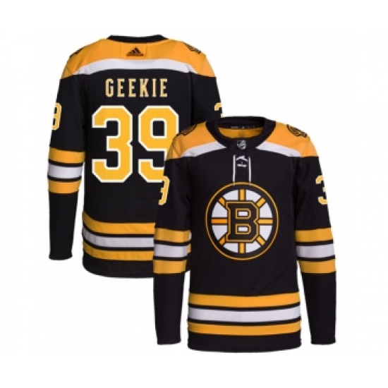 Men's Boston Bruins #39 Morgan Geekie Black Stitched Jersey - Ujersey