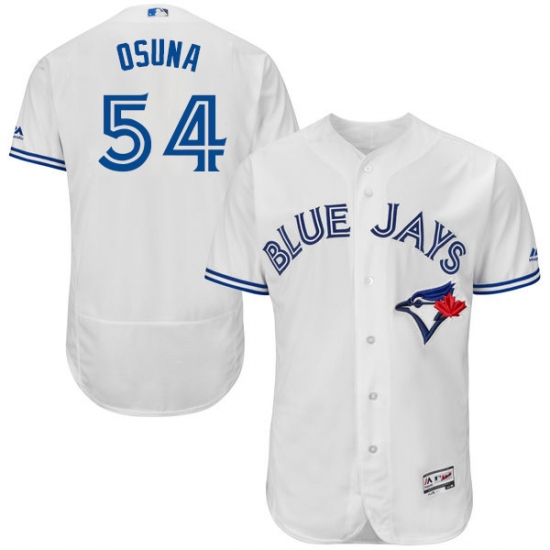 Men's Majestic Toronto Blue Jays #54 Roberto Osuna White Home Flex Base Authentic Collection MLB Jersey