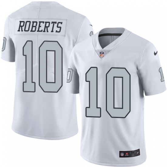 Youth Nike Oakland Raiders #10 Seth Roberts Limited White Rush Vapor Untouchable NFL Jersey