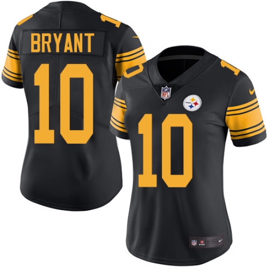 Women's Nike Pittsburgh Steelers #10 Martavis Bryant Limited Black Rush Vapor Untouchable NFL Jersey - Ujersey