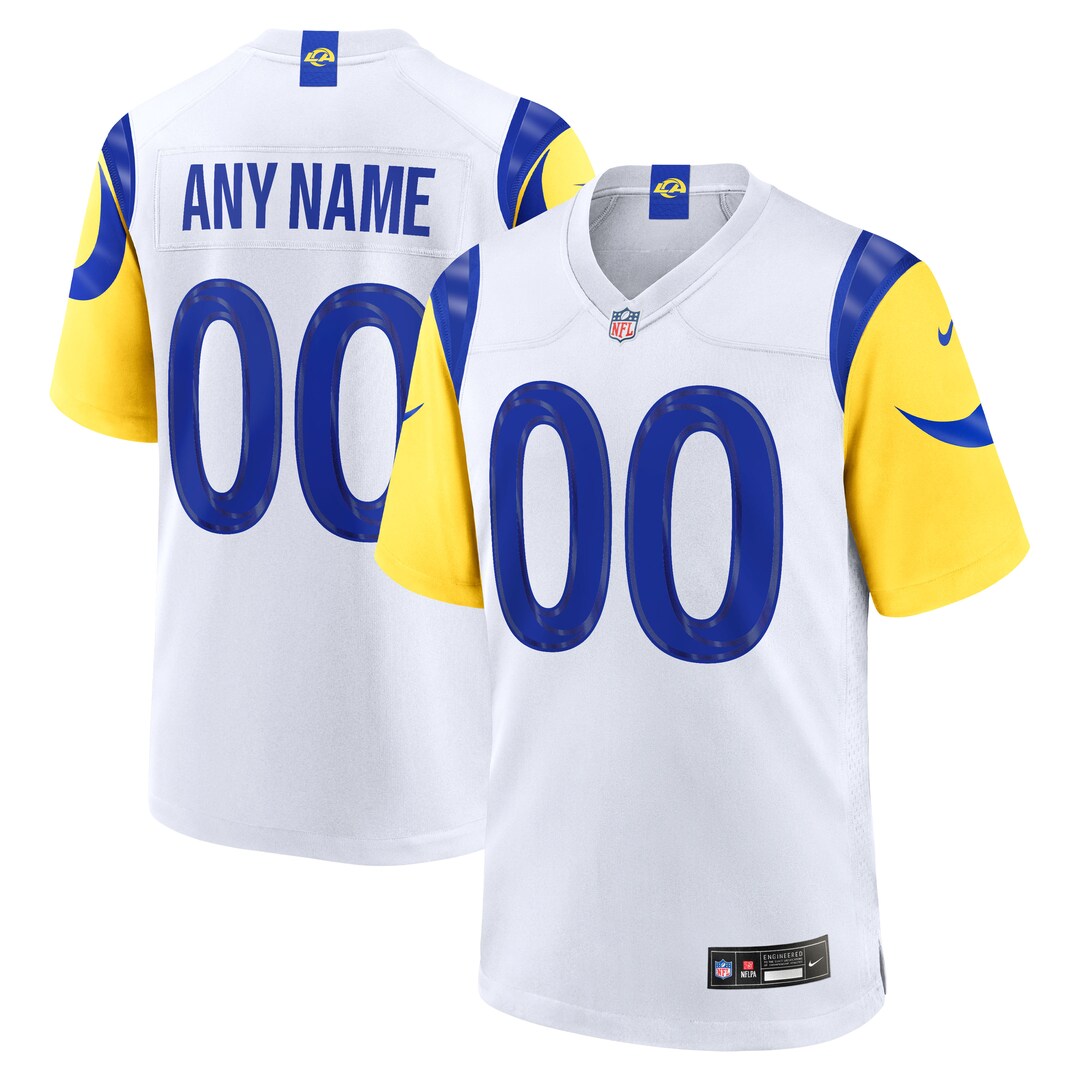 Men's Los Angeles Rams Nike White Custom Game Jersey - U-jersey