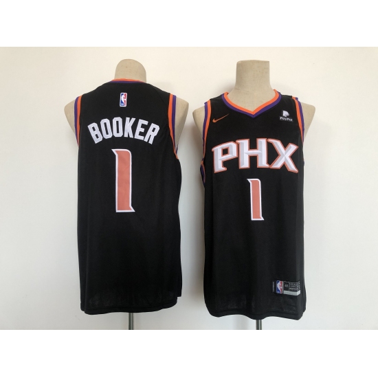 Men's Phoenix Suns #1 Devin Booker Swingman Black Basketball Jersey - Ujersey