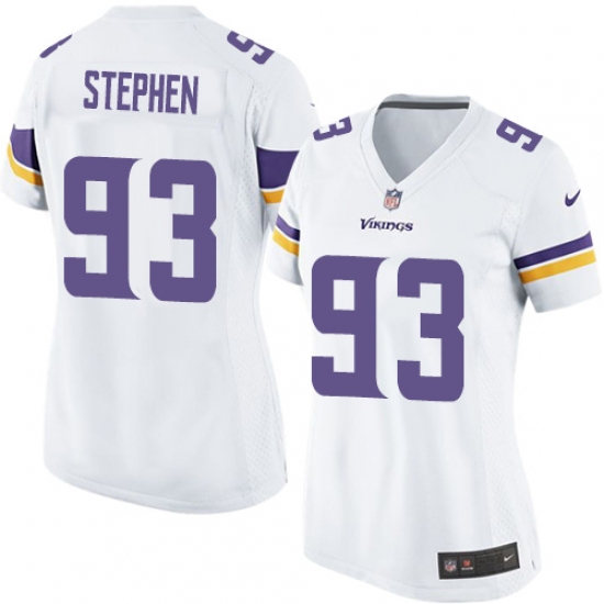 Women's Nike Minnesota Vikings #93 Shamar Stephen Game White NFL Jersey - Ujersey