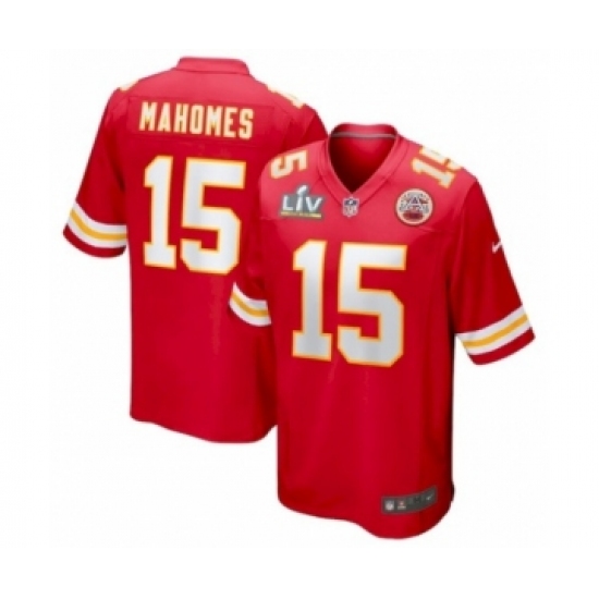 Women's Kansas City Chiefs #15 Patrick Mahomes Red Super Bowl LV game Jersey - Ujersey