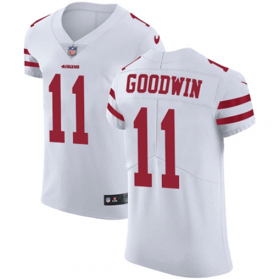 Men's Nike San Francisco 49ers #11 Marquise Goodwin White Vapor Untouchable Elite Player NFL Jersey - Ujersey