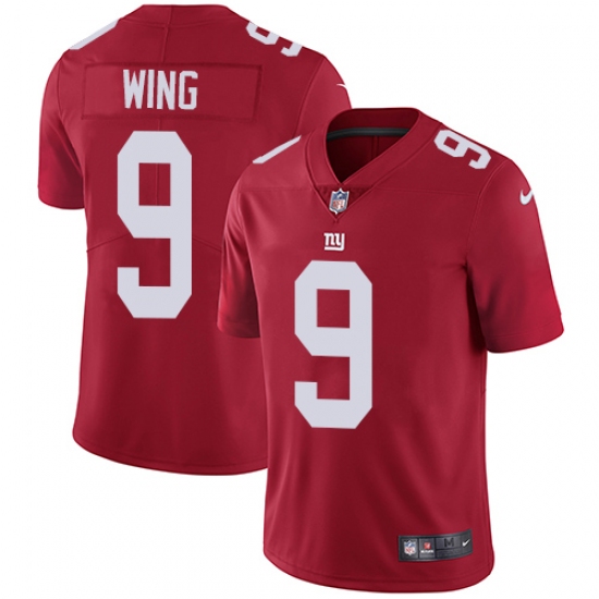Youth Nike New York Giants #9 Brad Wing Elite Red Alternate NFL Jersey - Ujersey