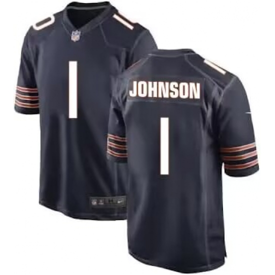 Men's Chicago Bears #1 Jaylon Johnson Navy Stitched Game Football Jersey - Ujersey