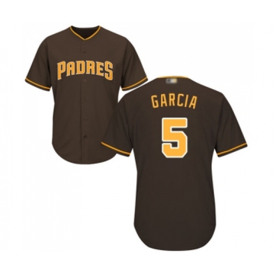 Youth San Diego Padres #5 Greg Garcia Replica Brown Alternate Cool Base Baseball Jersey - Ujersey