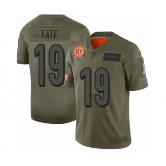 Women's Cincinnati Bengals #19 Auden Tate Limited Camo 2019 Salute to Service Football Jersey - Ujersey