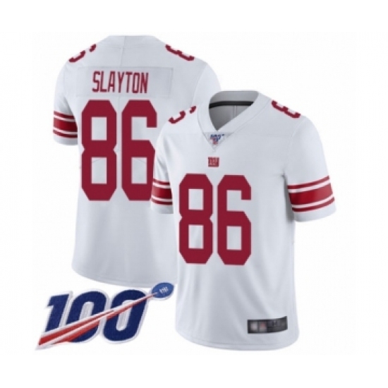 Men's New York Giants #86 Darius Slayton White Vapor Untouchable Limited Player 100th Season Football Jersey - Ujersey