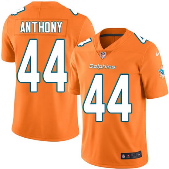 Men's Nike Miami Dolphins #44 Stephone Anthony Elite Orange Rush Vapor Untouchable NFL Jersey - Ujersey