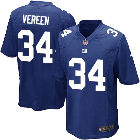 Men's Nike New York Giants #34 Shane Vereen Game Royal Blue Team Color NFL Jersey - Ujersey