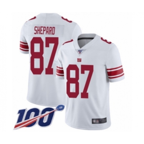 Men's New York Giants #87 Sterling Shepard White Vapor Untouchable Limited Player 100th Season Football Jersey - Ujersey