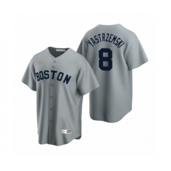 Men's Boston Red Sox #8 Carl Yastrzemski Nike Gray Cooperstown Collection Road Jersey - Ujersey