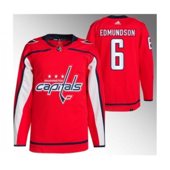 Men's Washington Capitals #6 Joel Edmundson Red Stitched Jersey - Ujersey
