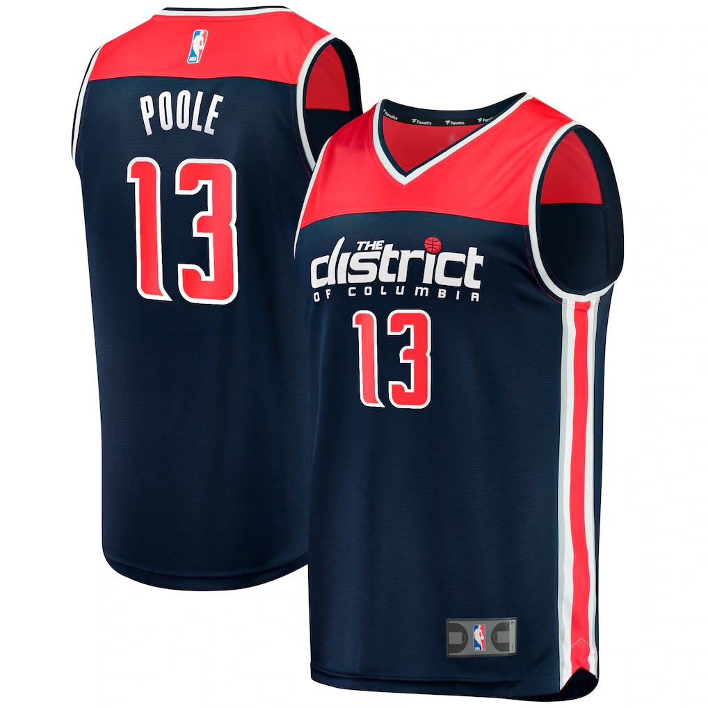 Youth Washington Wizards Jordan Poole Fanatics Navy Fast Break Player Jersey - Statement Edition - ujerseystore