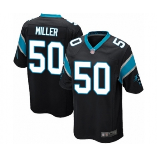 Men's Carolina Panthers #50 Christian Miller Game Black Team Color Football Jersey - Ujersey