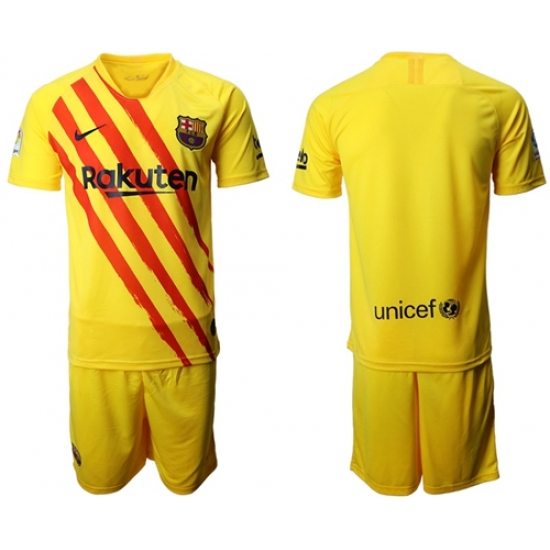 Barcelona Blank Yellow Soccer Club Jersey