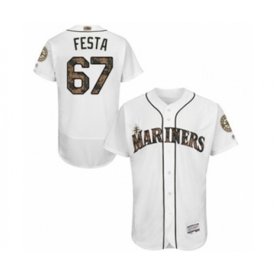 Men's Seattle Mariners #67 Matt Festa Authentic White 2016 Memorial Day Fashion Flex Base Baseball Player Jersey - Ujersey