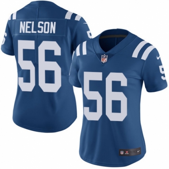 Women's Nike Indianapolis Colts #56 Quenton Nelson Royal Blue Team Color Vapor Untouchable Elite Player NFL Jersey - Ujersey