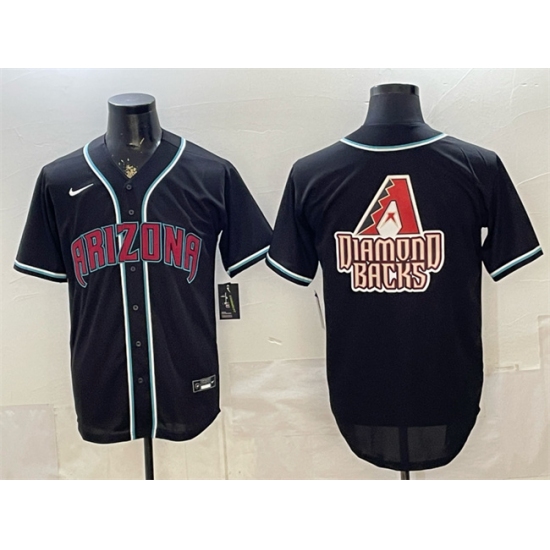 Men's Arizona Diamondbacks Team Big Logo 2026 Fashion Replica Black Out Stitched Baseball Jersey