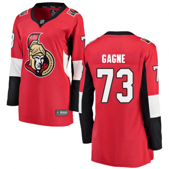 Women's Ottawa Senators #73 Gabriel Gagne Fanatics Branded Red Home Breakaway NHL Jersey - Ujersey