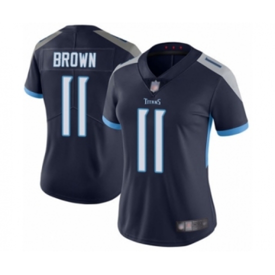 Women's Tennessee Titans #11 A.J. Brown Navy Blue Team Color Vapor Untouchable Limited Player Football Jersey - Ujersey