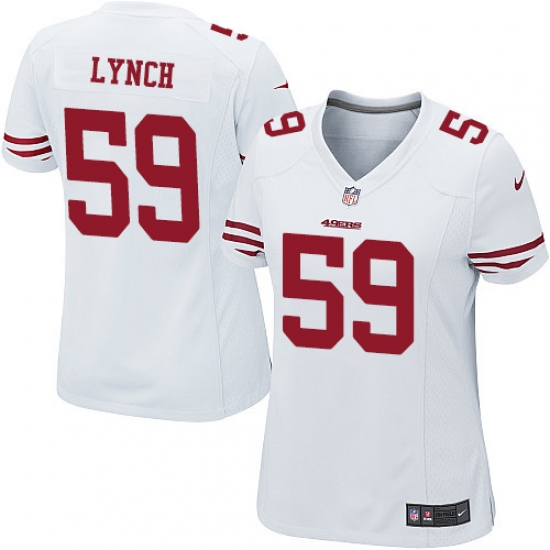 Women's Nike San Francisco 49ers #59 Aaron Lynch Game White NFL Jersey - Ujersey
