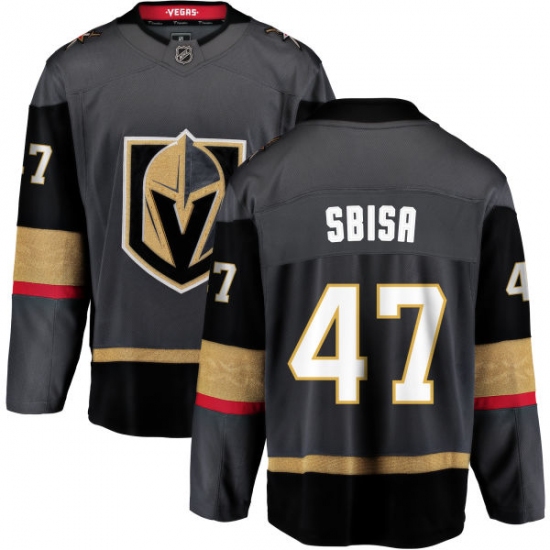 Youth Vegas Golden Knights #47 Luca Sbisa Authentic Black Home Fanatics Branded Breakaway NHL Jersey - Ujersey