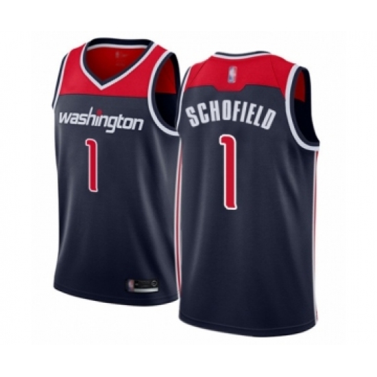 Men's Washington Wizards #1 Admiral Schofield Authentic Navy Blue Basketball Jersey Statement Edition - Ujersey