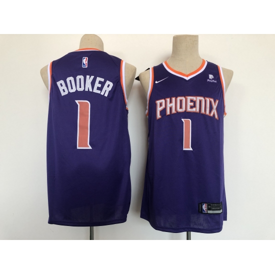 Men's Phoenix Suns #1 Devin Booker Swingman Purple Basketball Jersey - Ujersey