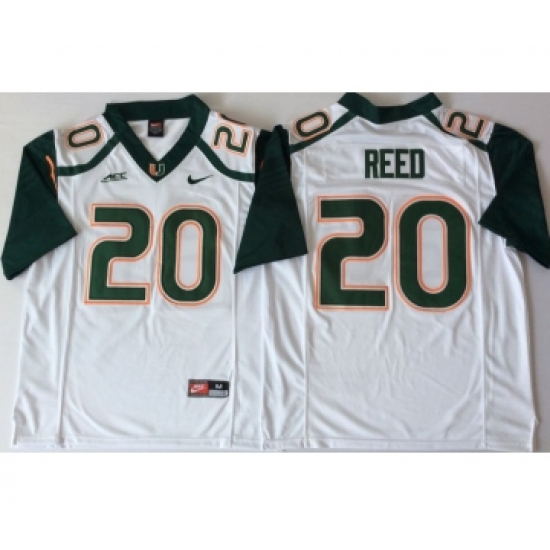 Miami Hurricanes 20 Ed White Green Nike College Football Jersey - Ujersey