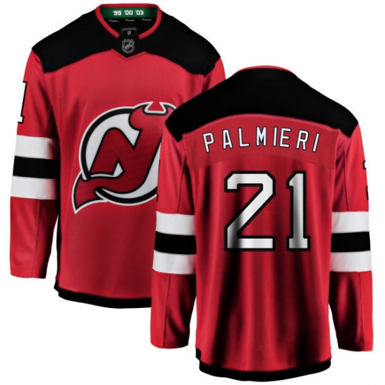 Men's New Jersey Devils #21 Kyle Palmieri Fanatics Branded Red Home Breakaway NHL Jersey - Ujersey