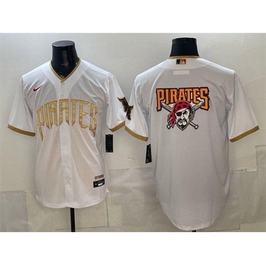 Men's Pittsburgh Pirates Team Big Logo White 2026 City Connect Stadium Stitched Baseball Jersey - Ujersey
