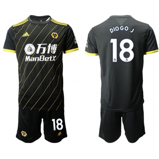 Wolves #18 DIO GO.J Away Soccer Club Jersey