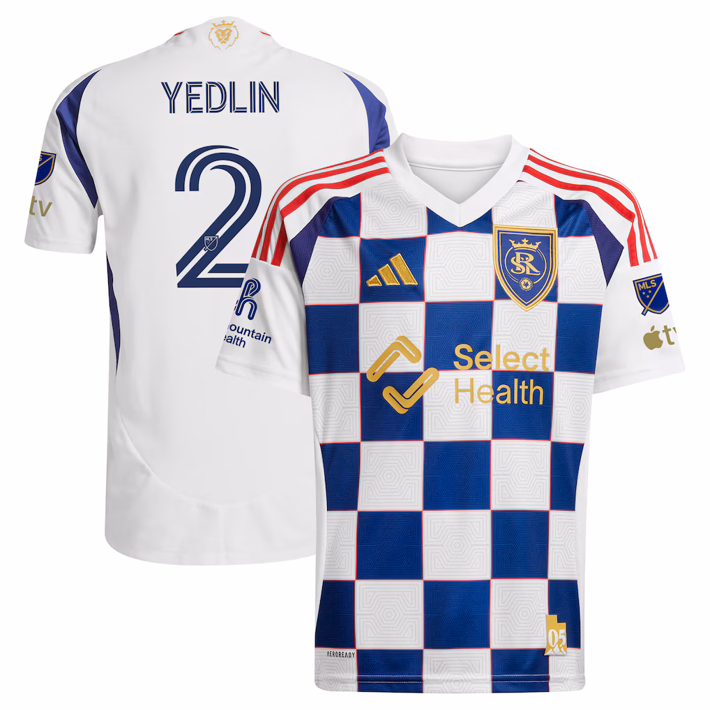 Men's Real Salt Lake DeAndre Yedlin adidas White 2025 Grid City On-Field Authentic Jersey - ujerseystore