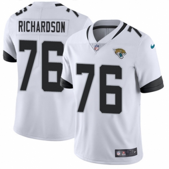 Men's Nike Jacksonville Jaguars #76 Will Richardson White Vapor Untouchable Limited Player NFL Jersey - Ujersey