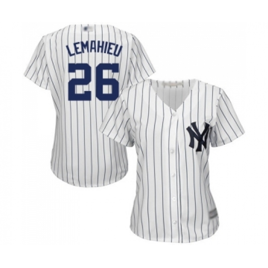 Women's New York Yankees #26 DJ LeMahieu Authentic White Home Baseball Jersey - Ujersey