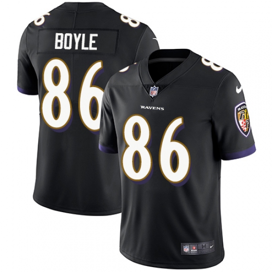 Youth Nike Baltimore Ravens #86 Nick Boyle Black Alternate Vapor Untouchable Limited Player NFL Jersey - Ujersey
