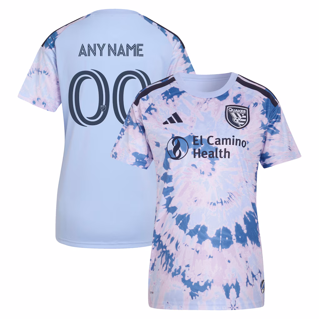 Women's San Jose Earthquakes adidas Light Blue 2026 The Dead Kit Replica Custom Jersey - Ujersey NHL