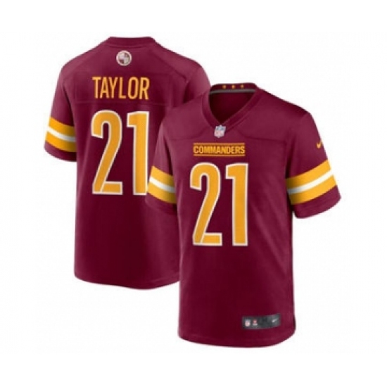 Men's Washington Commanders #21 Sean Taylor 2022 Burgundy Game Stitched Jersey - Ujersey