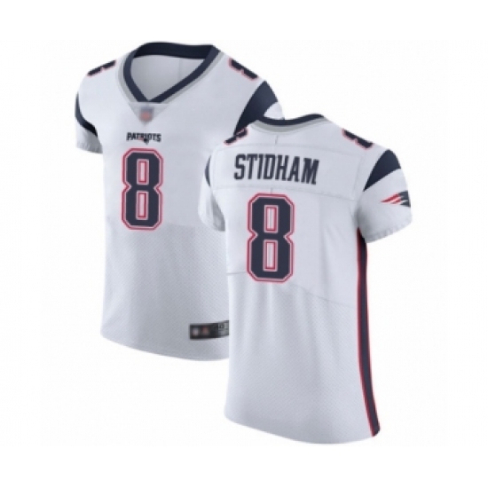 Men's New England Patriots #8 Jarrett Stidham White Vapor Untouchable Elite Player Football Jersey - Ujersey