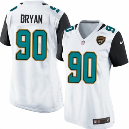 Women's Nike Jacksonville Jaguars #90 Taven Bryan Game White NFL Jersey - Ujersey
