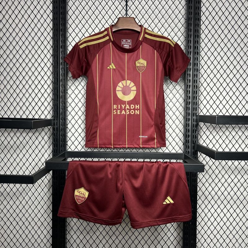 Roma Soccer Jersey Home Kids Kit Jersey+Shorts 2024/25 - U-jersey